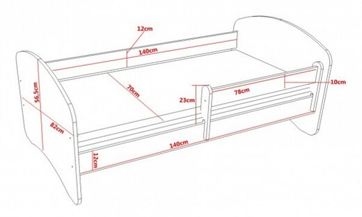Rozměry dětské postele 140 x 70
